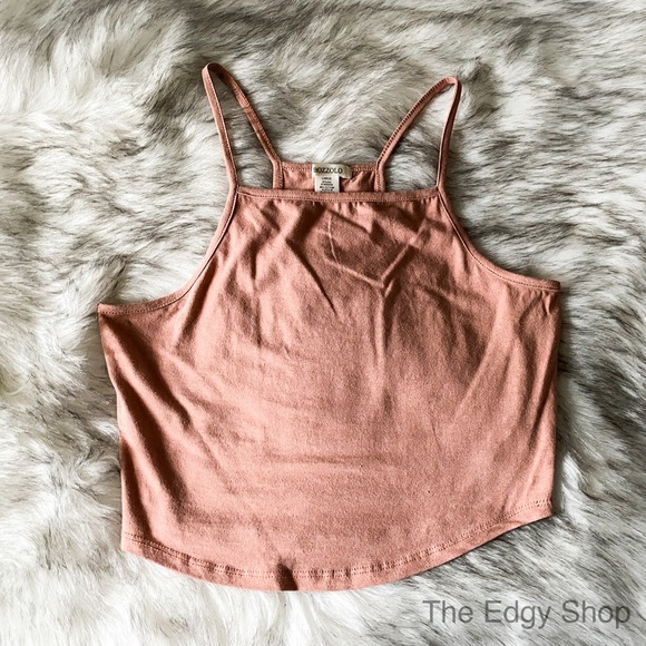 Bozzolo Tops - Bozzolo | Square High Neck Cropped Cami Tank Top